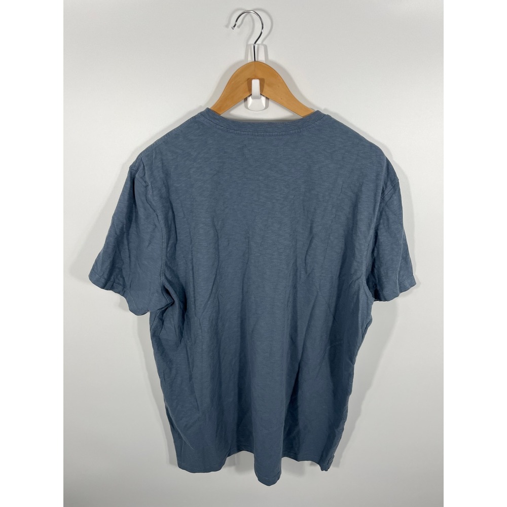 American Giant Mens Shirt XL Blue 100% Cotton Crew Neck Short Sleeve Made In USA - Picture 3 of 7